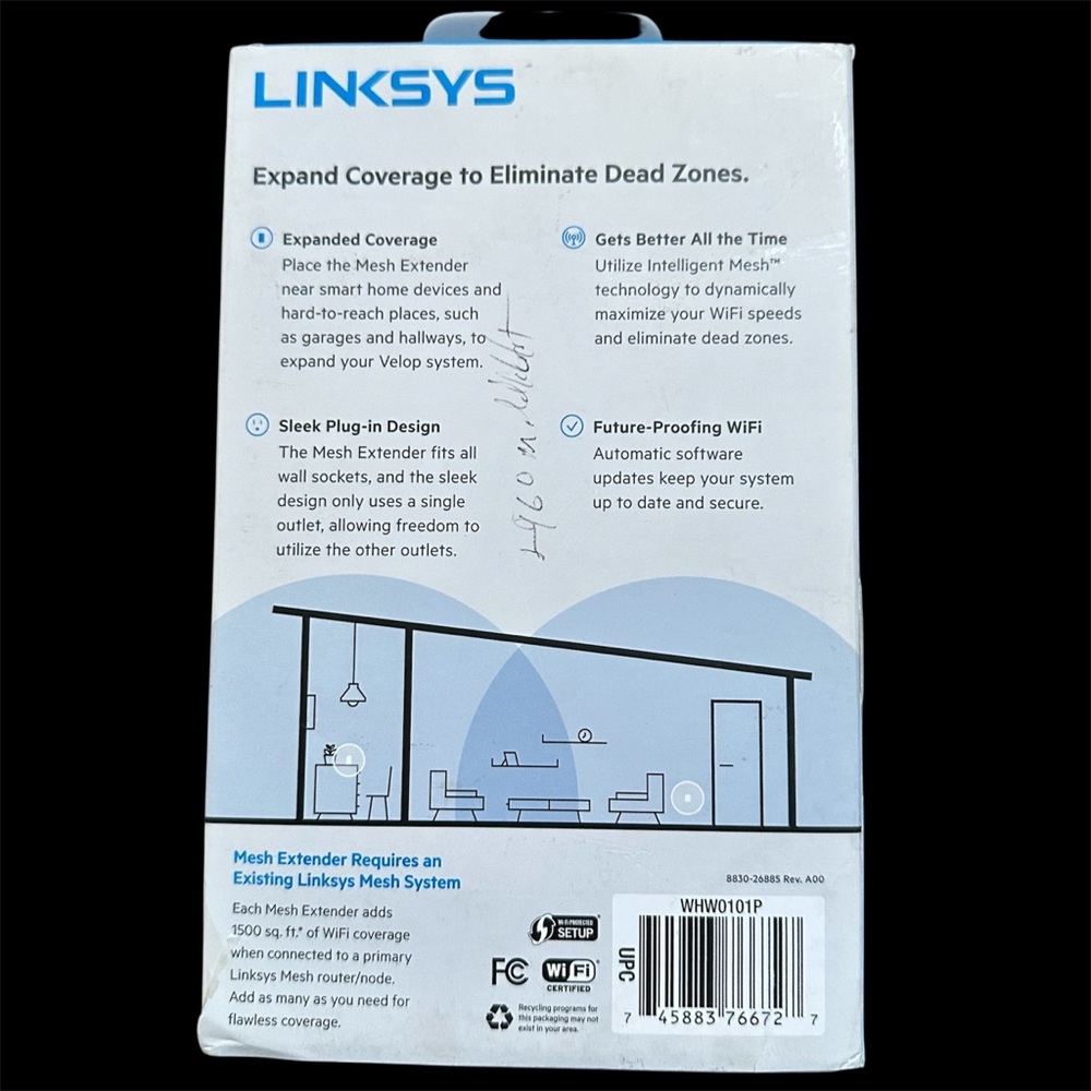 Linksys Dual-Band Mesh Router in White - Picture 4 of 5